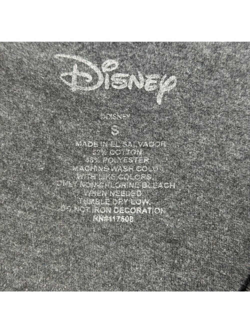 Disney Women’s S Gray Mickey Mouse V-Neck Graphic T-Shirt Short Sleeve - Picture 3 of 5